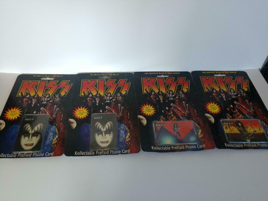 Kiss Phone Cards- 1996 Limited Edition Paul Stanley Gene Simmons Ace Lot Of 4