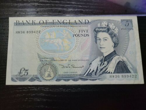 🇬🇧 Great Britain England Uk 5 Pounds 1987 P-378c Somerset  Banknote  072221-6