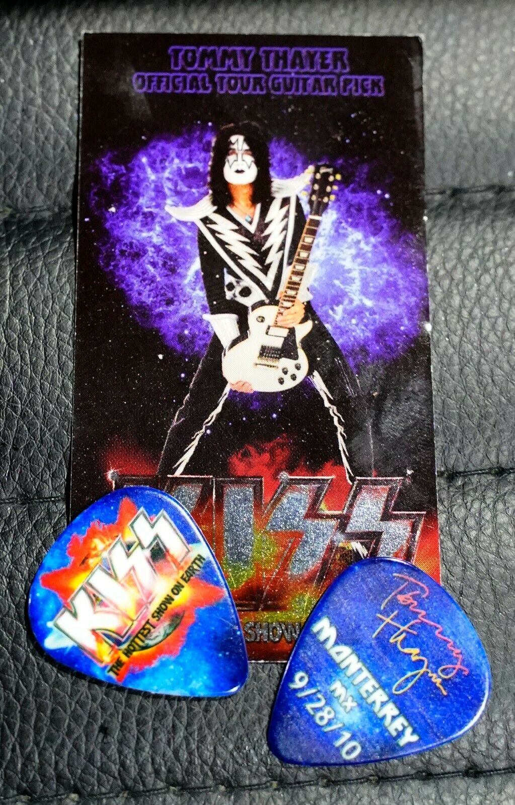 Kiss Hottest Show On Earth Monterrey 092810 Tommy Thayer Guitar Pick Tour