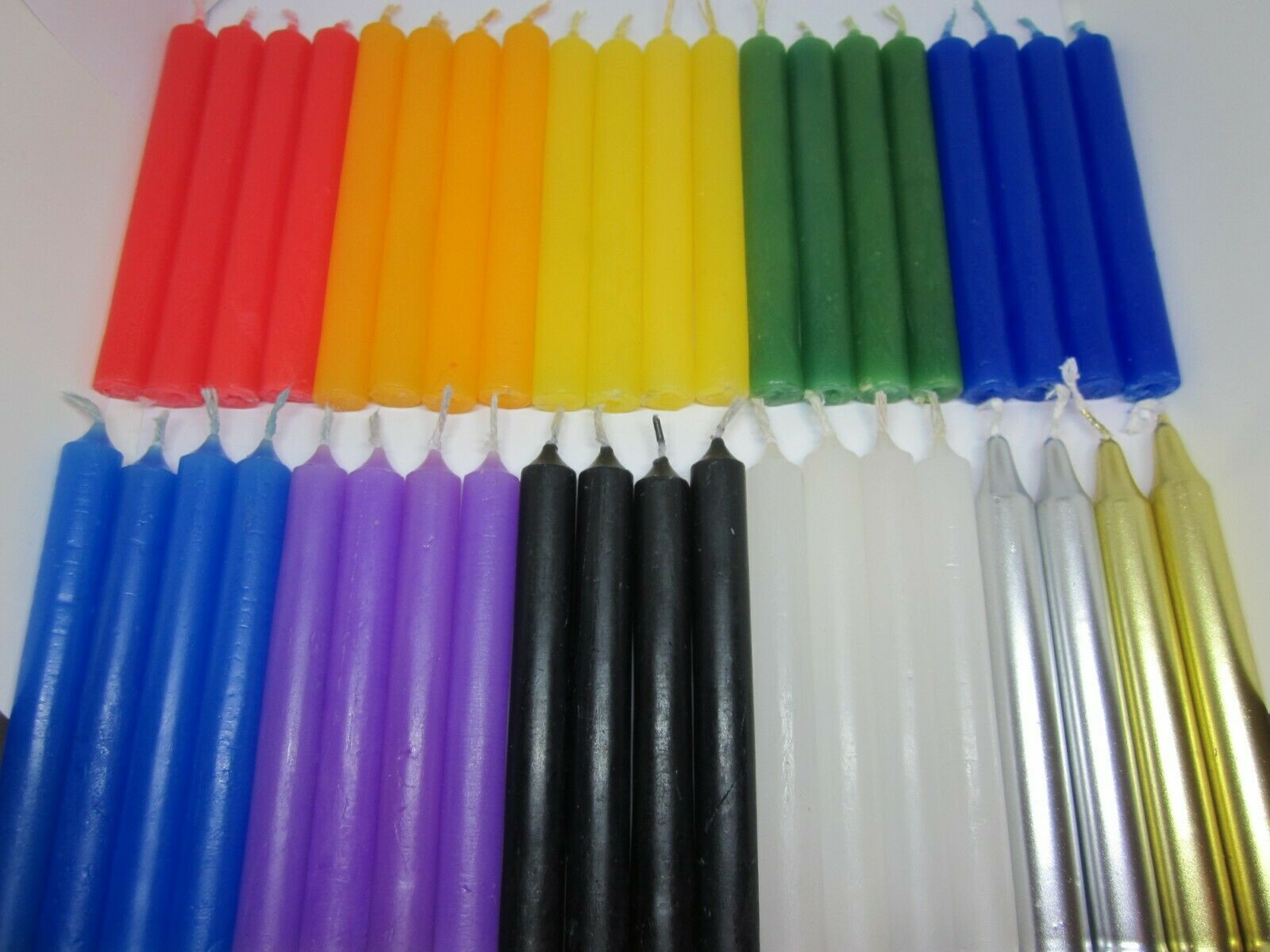 Spell Candles 4" Set Of 4 Available In 12 Colors. Mini Taper Magic Ritual Chime