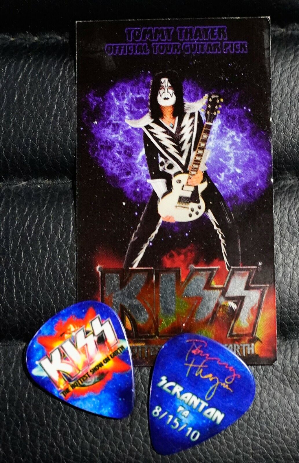 Kiss Hottest Show On Earth Scranton 081510 Tommy Thayer Guitar Pick