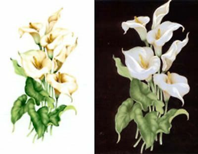 White Calla Lily Flower Waterslide Ceramic Decals Tx