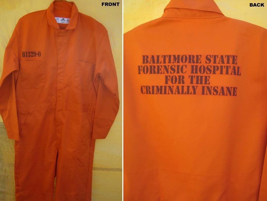 Hannibal Lecter Orange Baltimore Prison Jumpsuit Halloween Costume Top Quality