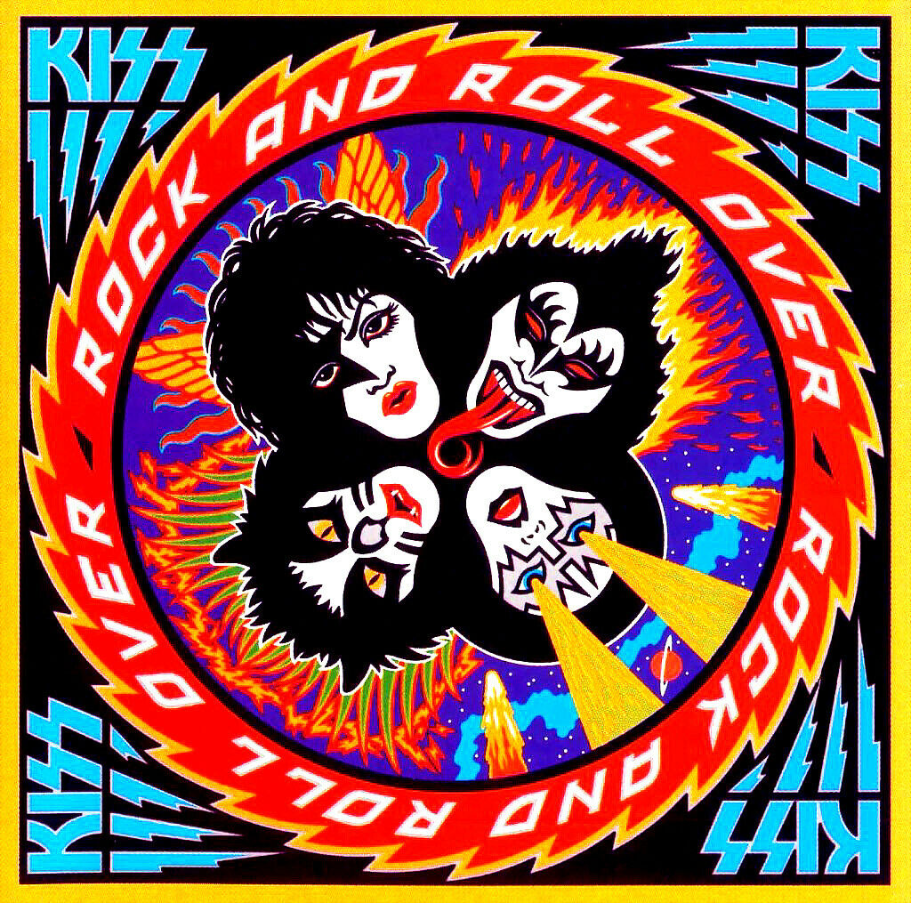 4" Kiss Rock & Roll Over Vinyl Sticker. Heavy Metal Decal For Laptop, Guitar.