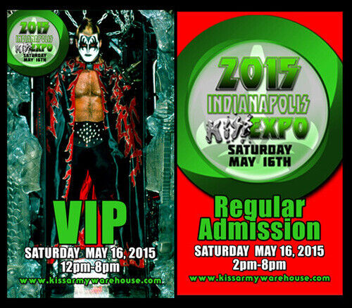 2015 Indianapolis Kiss Expo Vip Regular Admin Ticket Set